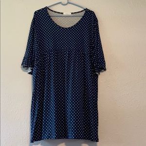NWOT CHICSOUL.COM Blue Polka Dot Top